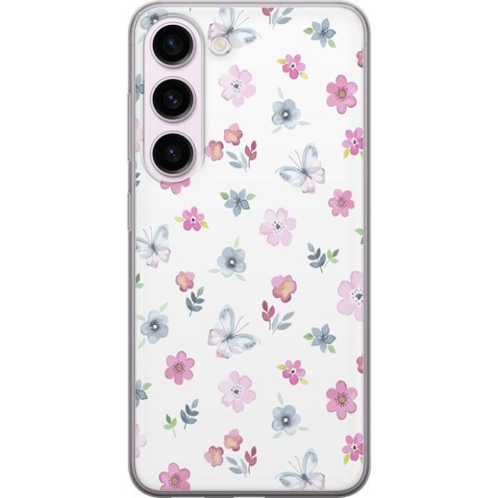 iSecrets - Mobilskal till Samsung Galaxy S23 med Blommor och fjärillar