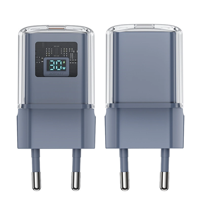 Acefast - Acefast Väggladdare USB-C 30W Med Display - Svart
