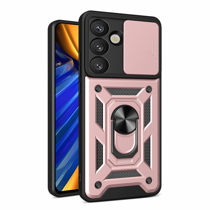 OEM - Galaxy S25 Mobilskal Hybrid Armor Camshield - Rosa