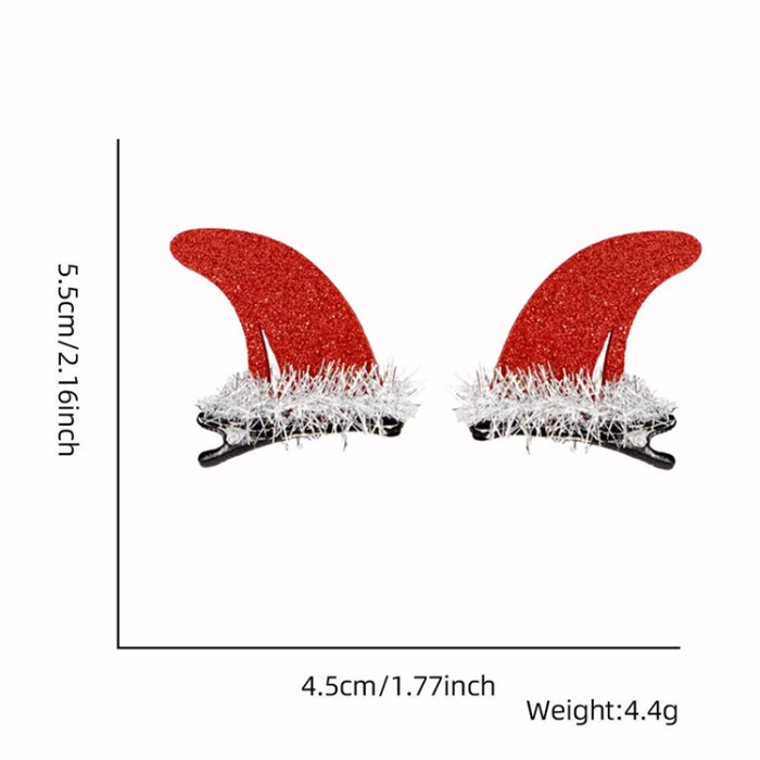OEM - 5Pcs Halloween Costume Hårspännen Nät - Red Devil Horn