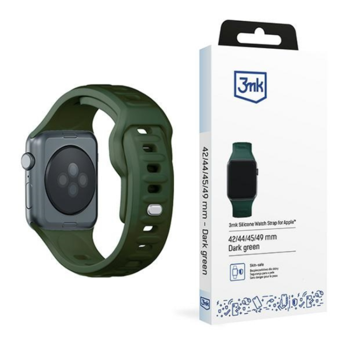 3MK - 3mk Apple Watch (42/44/45/49mm) Armband Silikon - Grön