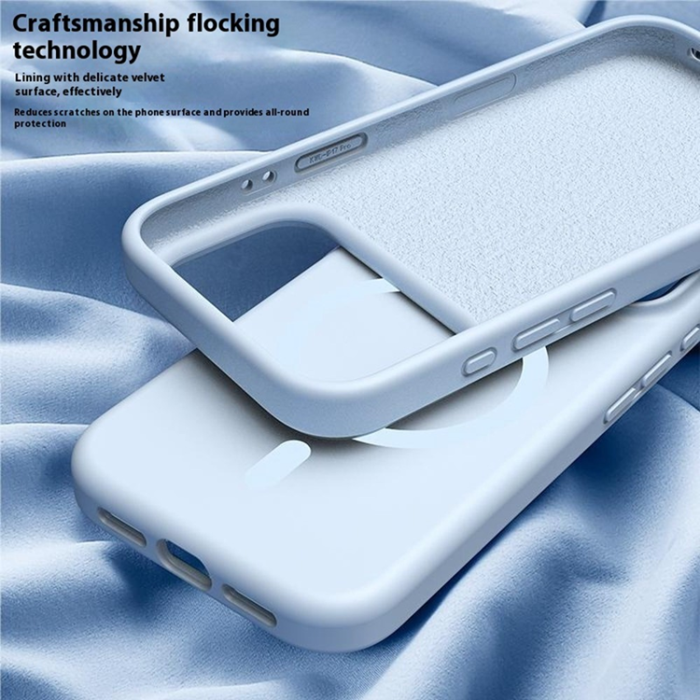 A-One Brand - iPhone 17 Pro Max Mobilskal Magsafe Liquid Silicone - Cream Gul