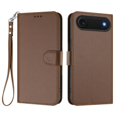 A-One Brand - iPhone 17 Air Plånboksfodral Läder med Handledsrem - Brun
