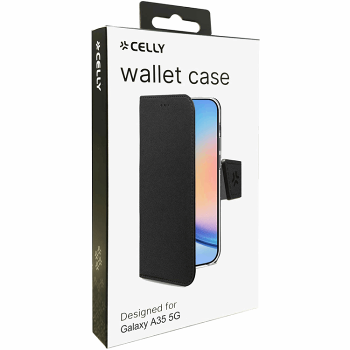 Celly - Celly Galaxy A35 5G Plånboksfodral Wally - Svart