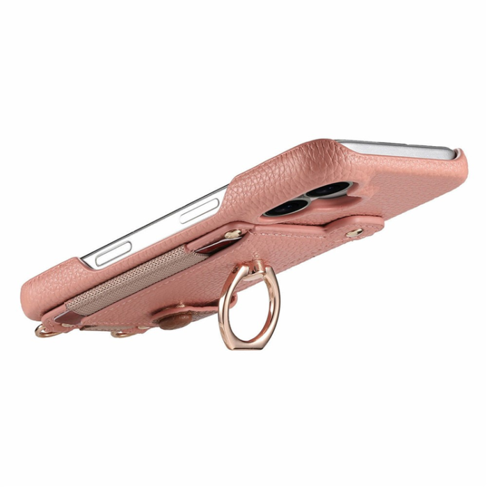 A-One Brand - Google Pixel 10/10 Pro Mobilskal med Korthållare Ring Kickstand - Rosa