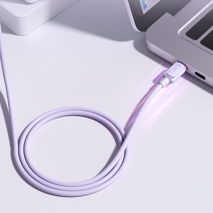 Joyroom - Joyroom USB-C till USB-C kabel 100W 1.2m - Lila
