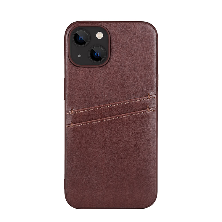 BUFFALO iPhone 14 Skal med Korthållare - Brun