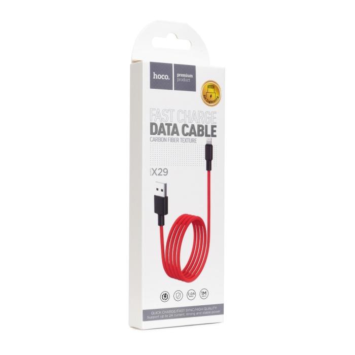 UTGATT1 - HOCO Superior style till iPhone Lightning 8-pin X29 1 metr Röd