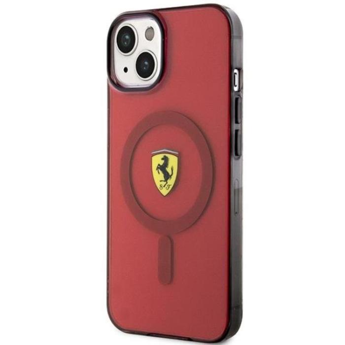Ferrari - Ferrari iPhone 14 Mobilskal Magsafe Translucent - Röd