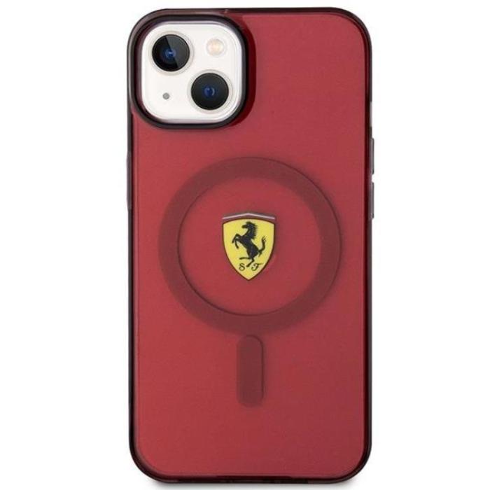 Ferrari - Ferrari iPhone 14 Mobilskal Magsafe Translucent - Röd