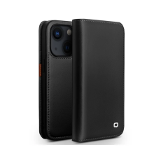QIALINO - Qialino iPhone 14 Plus Plånboksfodral Äkta läder - Svart