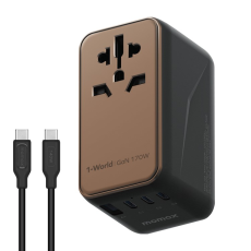 DUZZONA - MCDODO GaN Snabbladdare 3xUSB-C/USB-A 170W USB-C Kabel 1-World