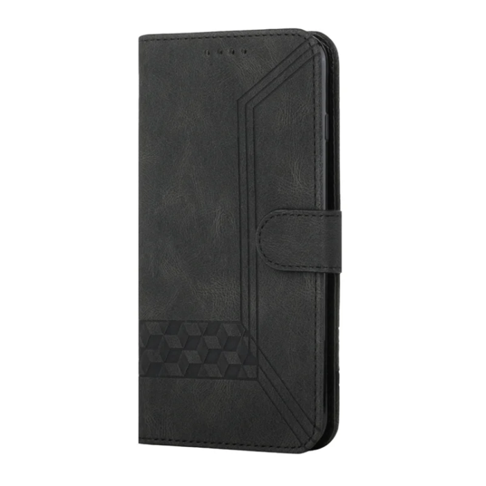 A-One Brand - iPhone 17 Pro Max Plånboksfodral Imprint Läder - Svart