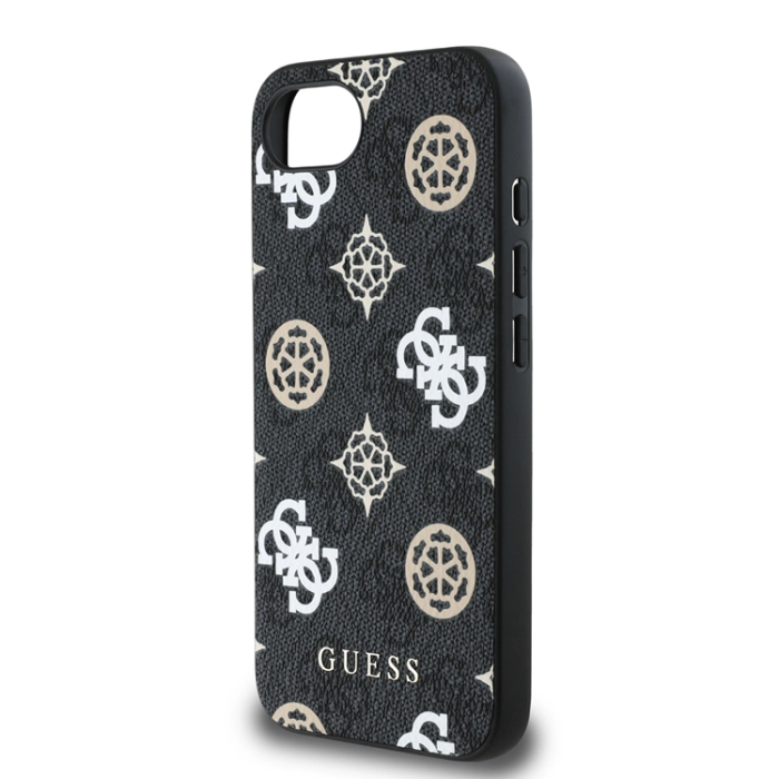 Guess - Guess iPhone 16e Mobilskal MagSafe PU 4G Peony - Svart
