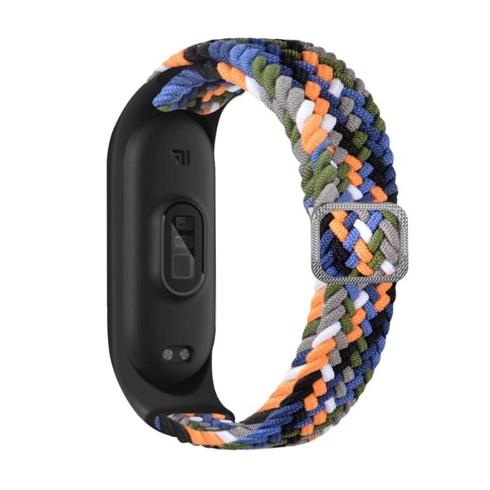 UTGATT5 - Braided Ersättningsarmband till Xiaomi Mi Band 6/5/4/3 - Flerfärgad