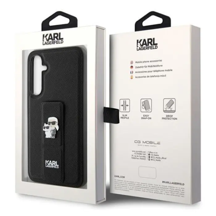 KARL LAGERFELD - Karl Lagerfeld Galaxy S23 FE Mobilskal Gripstand Saffiano Pins