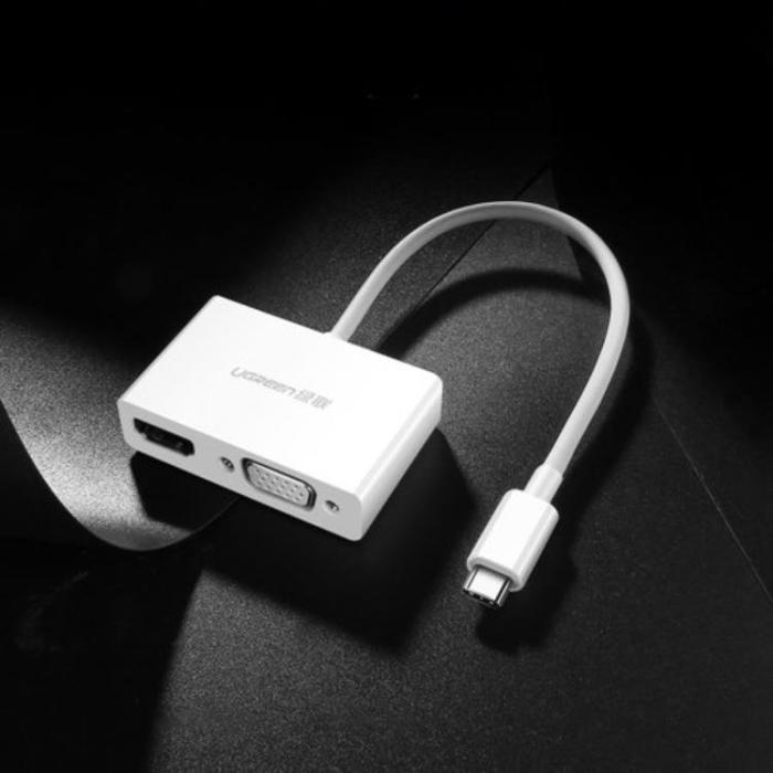 Ugreen - Ugreen USB-C HDMI Till VGA - Vit