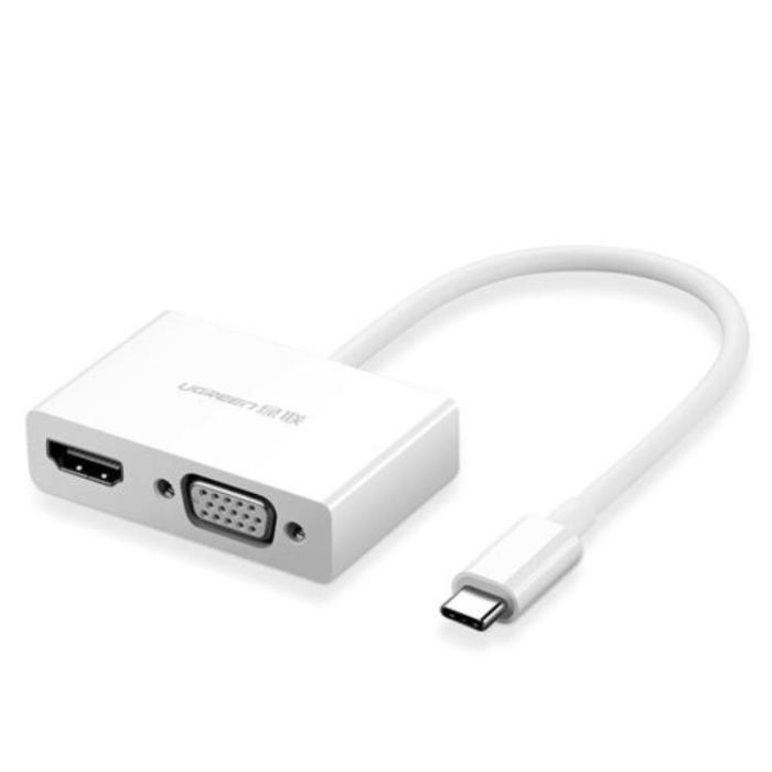 Ugreen - Ugreen USB-C HDMI Till VGA - Vit