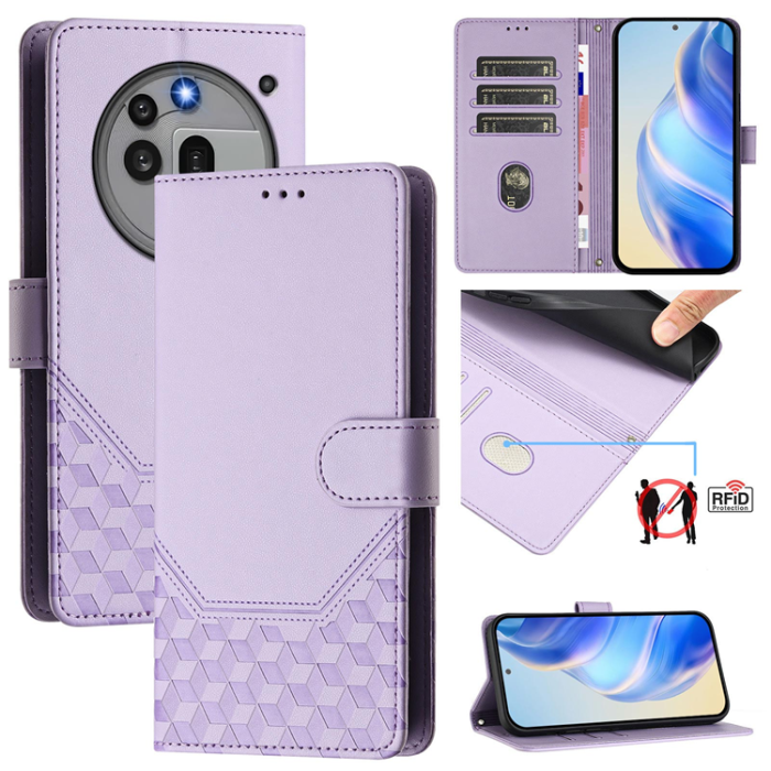 A-One Brand - Nothing Phone (3a) Pro Plånboksfodral Imprinted Honeycomb RFID