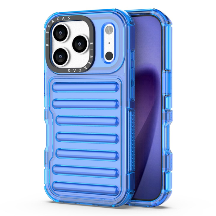 A-One Brand - iPhone 17 Pro Max Mobilskal Stripe Design Detachable - Blå