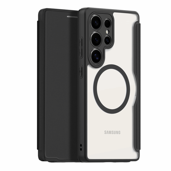 Dux Ducis - Dux Ducis Galaxy S25 Ultra Plånboksfodral MagSafe Skin X Pro - Svart