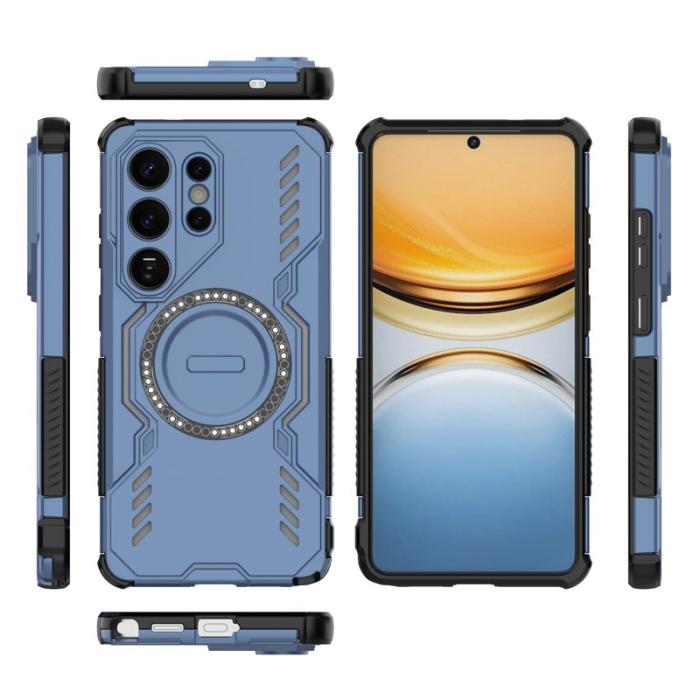 OEM - Mobilskal till Samsung Galaxy S26 Ultra Magnetiskt Butterfly Armor PC + TPU Blå