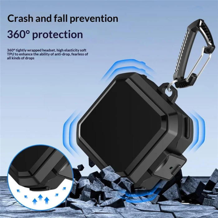 A-One Brand - Skal för Galaxy Buds 4/Buds 4 Pro Armor - Svart