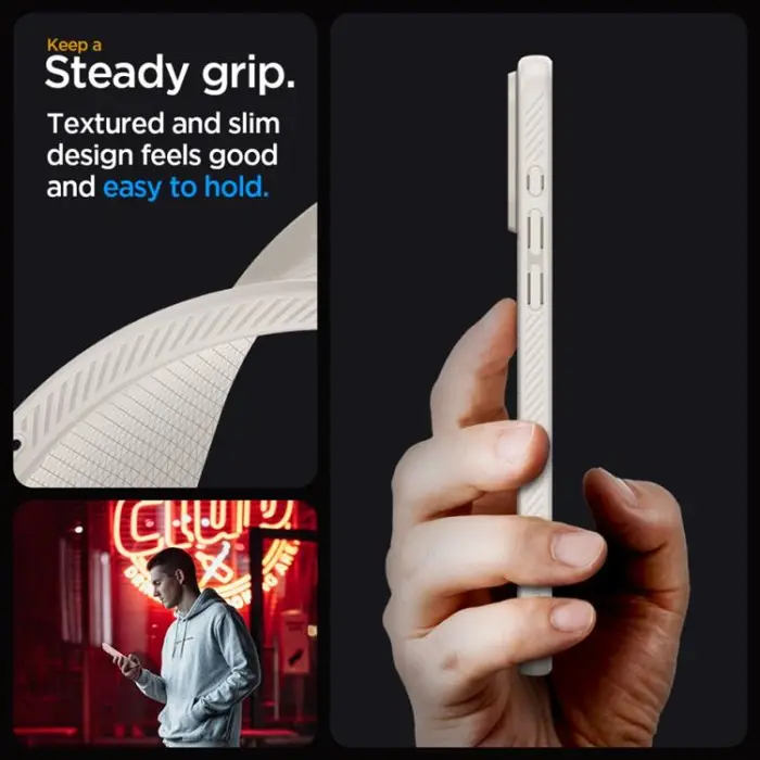 UTGATT - Spigen iPhone 15 Pro Max Mobilskal Liquid Air - Natural Titanium