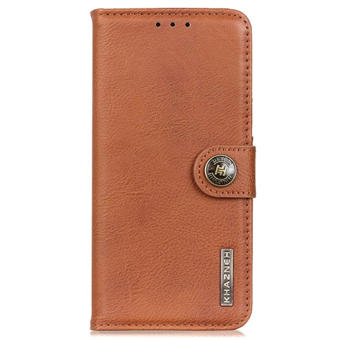 KHAZNEH - KHAZNEH Galaxy S23 FE Plånboksfodral Cowhide - Brun