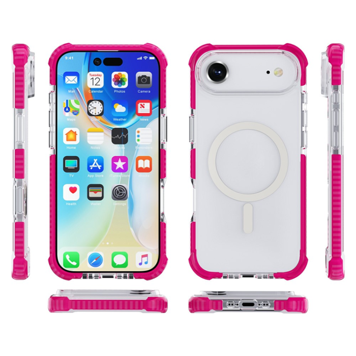 A-One Brand - iPhone Air Mobilskal MagSafe Förstärkta Hörn Acrylic - Rosa