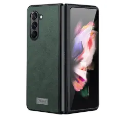 SULADA - SULADA Galaxy Z Fold5 Fodral KonstL&auml;der Gr&ouml;n