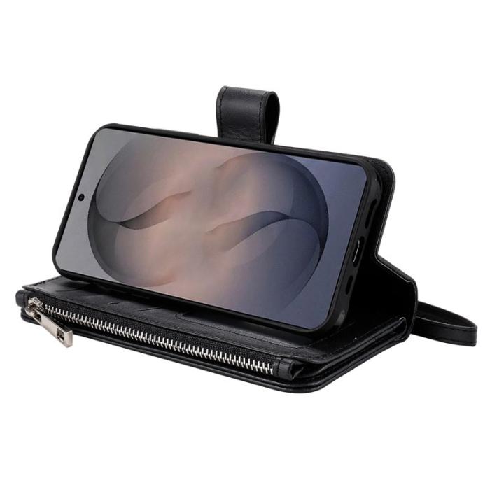 OEM - Plånboksfodral för Samsung Galaxy S26 Magnetiskt Konstläder - Svart