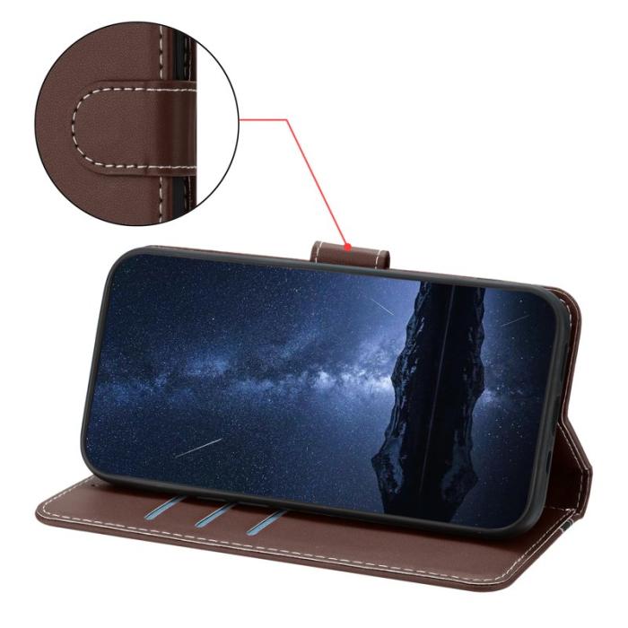OEM - Plånboksfodral för Samsung Galaxy S26 Magnetiskt Konstläder - Brun
