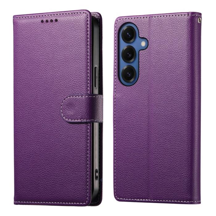 OEM - Plånboksfodral för Samsung Galaxy S26 Magnetiskt Konstläder - Lila