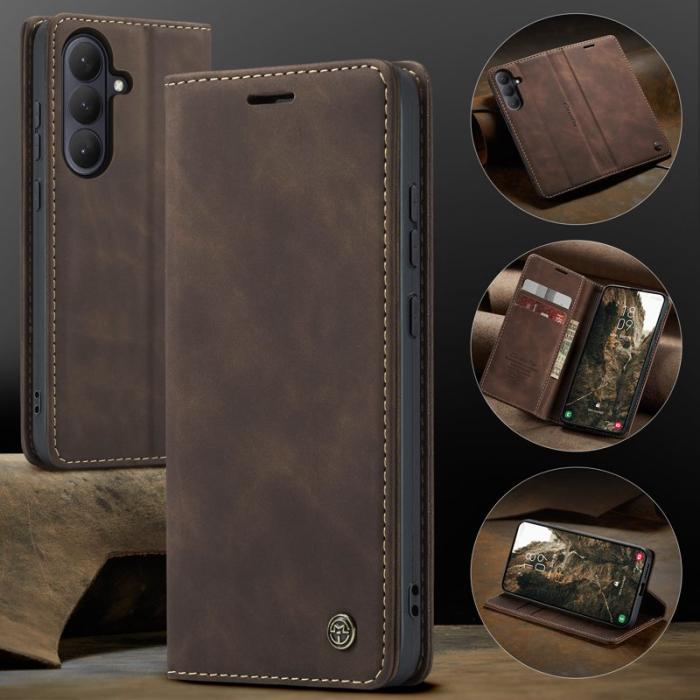 Caseme - CaseMe Plånboksfodral för Samsung Galaxy S26 Konstläder Ställ - Kaffe