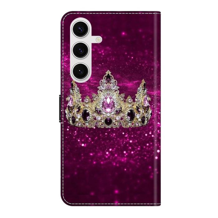 OEM - Plånboksfodral för Samsung Galaxy S26 Konstläder Ställ - Lila Diamantkrone
