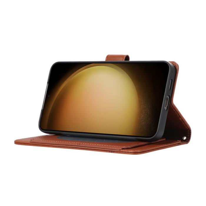 OEM - Mobilfodral för Samsung Galaxy S26 TKonstläder Flip - Brun
