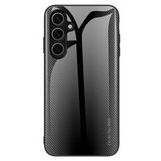OEM - Mobilskal f&ouml;r Samsung Galaxy S26 Kolfibertextur TPU + H&auml;rdat glas - Svart