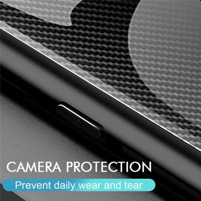 OEM - Mobilskal för Samsung Galaxy S26 Kolfibertextur TPU + Härdat glas - Svart