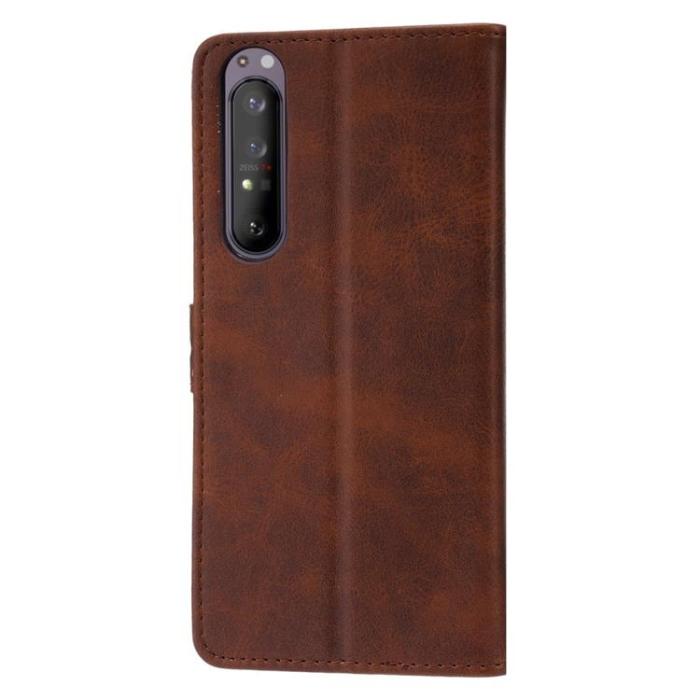 A-One Brand - Sony Xperia 1 IV Plånboksfodral Happy Cat - Brun