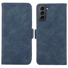 ABEEL - ABEEL Samsung Galaxy S21+ Pl&aring;nboksfodral Konstl&auml;der Magnet Bl&aring;