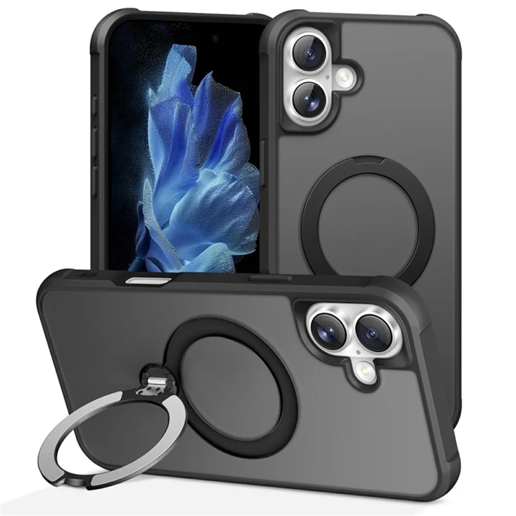 iPhone 17 Mobilskal MagSafe Kickstand TPU + PC - Svart | 2353 | AlltMobil