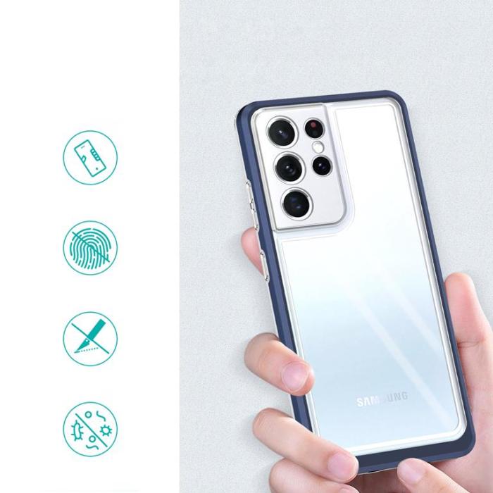 OEM - Galaxy S22 Ultra Skal Clear 3in1 - Blå