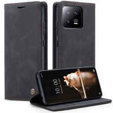 Caseme - CASEME 013 Series Xiaomi 13 5G Pl&aring;nboksfodral i Konstl&auml;der Svart