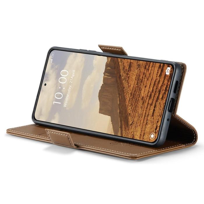 Caseme - CASEME 023 Xiaomi 14 Plånboksfodral Konstläder RFID Skydd Brun