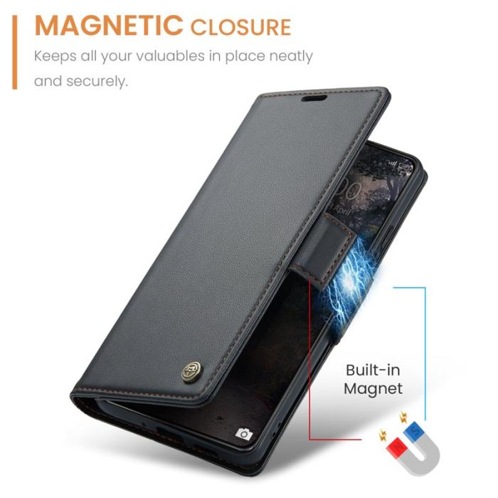 Caseme - CASEME 023 Xiaomi 14 Plånboksfodral Konstläder RFID Svart