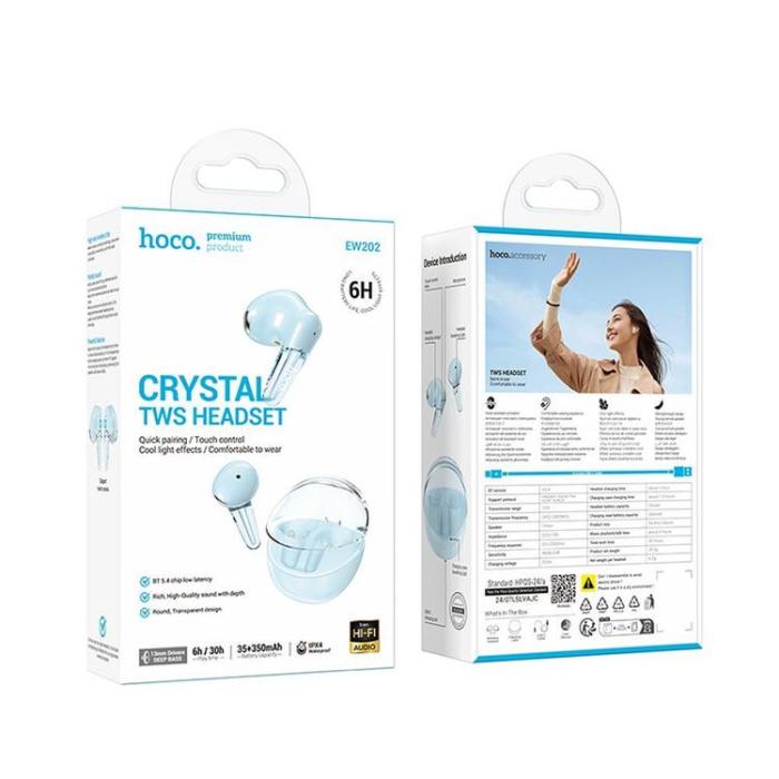 Hoco - Hoco TWS In-Ear Hörlurar Trådlösa Bluetooth EW202 - Blå