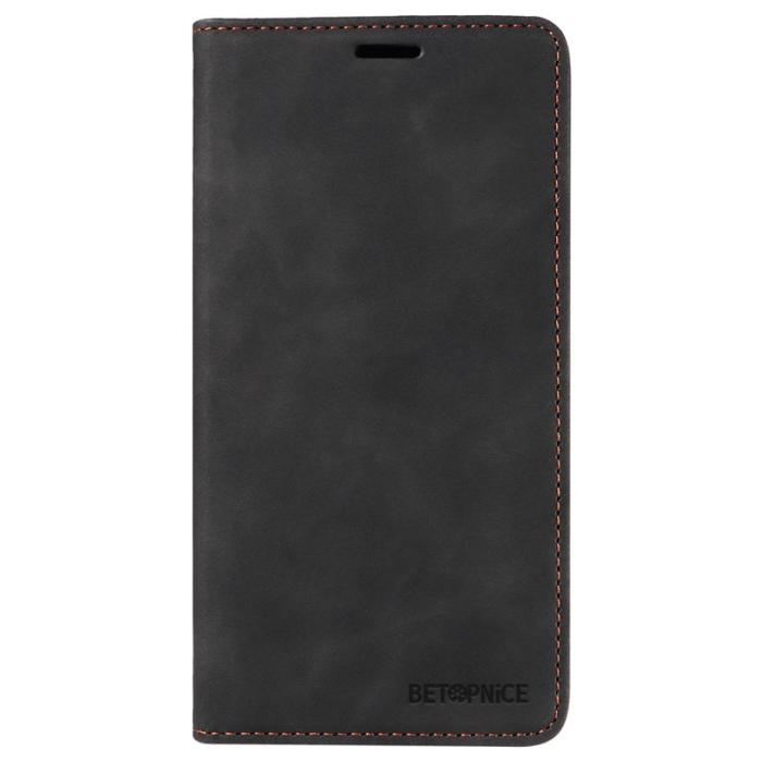 BETOPNICE - BETOPNICE 003 iPhone 15 Plånboksfodral Konstläder - Svart