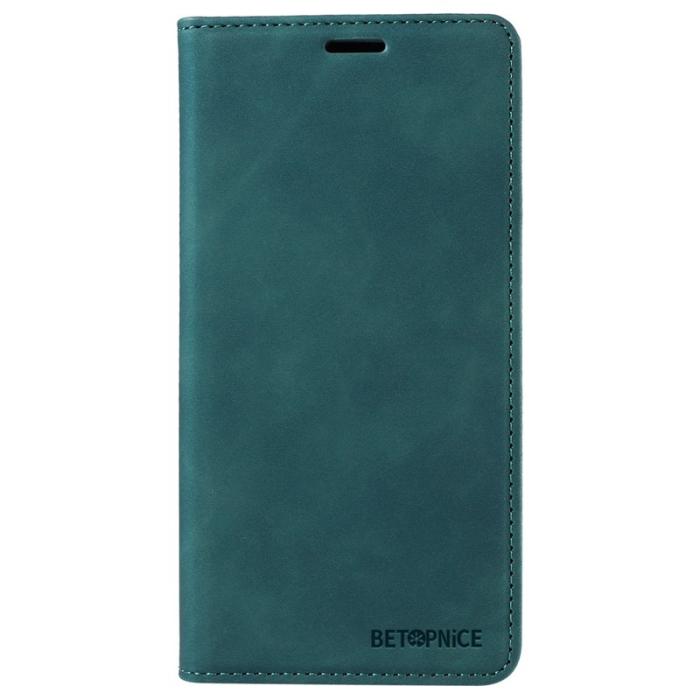 BETOPNICE - BETOPNICE 003 iPhone 15 Plånboksfodral i Konstläder - Grön