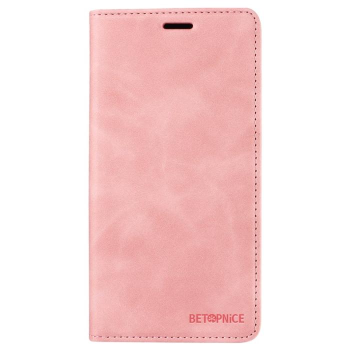 BETOPNICE - BETOPNICE 003 iPhone 15 Plånboksfodral i Konstläder - RFID Blocker - Rosa